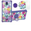 ATT Calypso Case Compatible with ATT Calypso U318aa Phone Case Cover [with Tempered Glass Screen Protector][Hard PC + Soft Silicone][Ring Support] [Colorful Reflect Light] IMDZ-HUA15 view 1