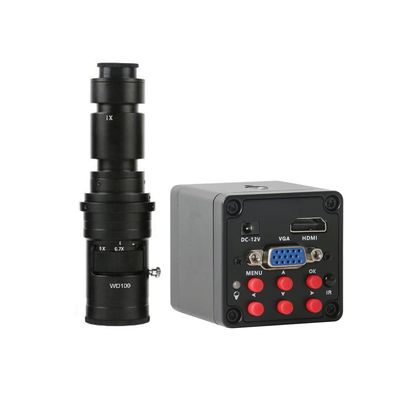 1080P HDMI VGA Industrial Digital Video Microscope Camera Electronic Magnifier & 500X C-Mount Lens