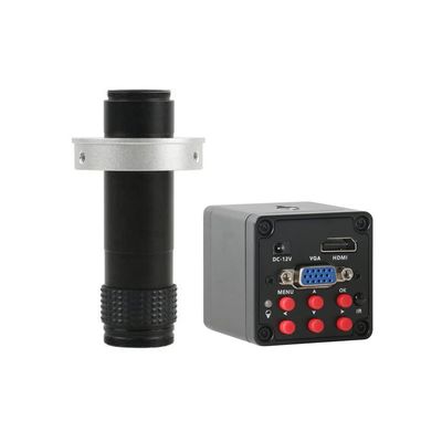 1080P HDMI VGA Industrial Digital Video Microscope Camera Electronic Magnifier & 120X C-Mount Lens