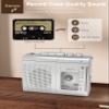 Gracioso Bluetooth Cassette Player Recorder with Bluetooth Transmitter, AM FM Cassette Player with Big Speaker,3.5mm Headphone Jack,Microphone Jack, 2*AA Battery Opearated for Home view 3