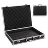 Aluminum Hard Case Briefcase Box Lockable Flight Case Container for Test Instruments Cameras Tools Mechanical Garage Black view 1