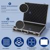 Aluminum Hard Case Briefcase Box Lockable Flight Case Container for Test Instruments Cameras Tools Mechanical Garage Black view 3