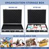 Aluminum Hard Case Briefcase Box Lockable Flight Case Container for Test Instruments Cameras Tools Mechanical Garage Black view 4