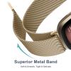Vanjua Metal Band for Fitbit Sense 2,Sense Bands, Fitbit Versa 4,Versa 3 Bands Women Men,Versa 4 Smartwatch (Large, Champagne Gold) view 3