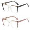 Melrose 2023 Fashion Vintage Anti Blue Light Women Glasse Retro Designer Eyeglasse Frame Ladies Clear Computer (2PCS C3+C5, 1, multiplier_x) view 1