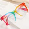 laureles Fashion Blue Light Blocking Reading Glasses Women Half Frames Rainbow Eyeglasses Gaming Reader (C1, 1.25, multiplier_x) view 2