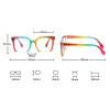 laureles Fashion Blue Light Blocking Reading Glasses Women Half Frames Rainbow Eyeglasses Gaming Reader (C1, 1.25, multiplier_x) view 4