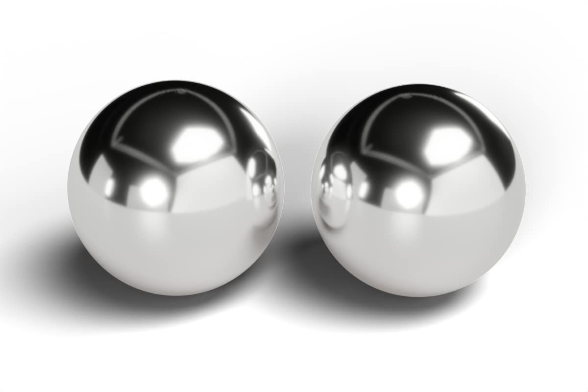 QINGZHENG-(2Pcs) 1-1/2 Inch Chrome Steel Ball Chinese Health Ball Baoding Balls Hand Exercise Stress Balls Exercise Healthy Handballs Precision Balls