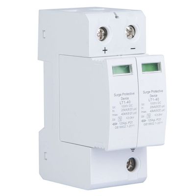 Oumefar Protective Device, 2P Protective Arrester Device DC Photovoltaic Protector Low voltage Arrester for Power Distribution and Control Appliances(2P20KA)