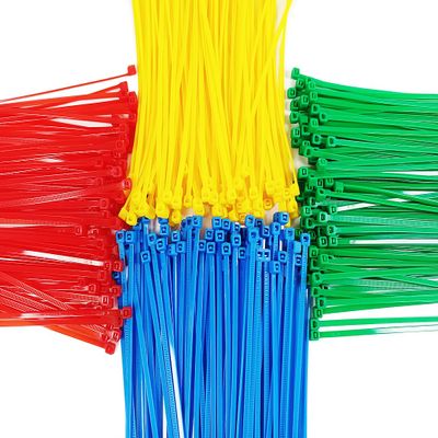 400Pcs Colored Zip Ties 4 Inch Small Zip Ties Cable Ties Mini Zipties Red Yellow Green Blue Zip Ties Set 4/6/8 Inch