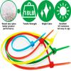 400Pcs Colored Zip Ties 4 Inch Small Zip Ties Cable Ties Mini Zipties Red Yellow Green Blue Zip Ties Set 4/6/8 Inch view 4