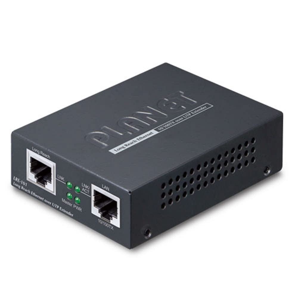 Planet 1-Port 10/100TX Ethernet Over UTP Long Reach Ethernet, W127112206 (UTP Long Reach Ethernet Extender (Up to 800 Meters UTP cable/1200 Meters Phone Wire, Master/Slave Mode)