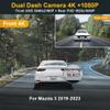 Fitcamx Front 4K and Rear 1080P Dash Cam Suitable for Mazda 3 2019 2020 2021 2022 2023 Select Premium Turbo Carbon Edition 2.0 2.5S (OBD), OEM Look, Loop Recording WiFi, Parking Sensor, 128GB Card view 2