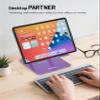 Aoviho Tablet Stand Holder for Desk, Adjustable Desktop Tablet Holder, Foldable Aluminum Tablet Mount for iPad pro 12.9, iPad Air Mini, Samsung Galaxy Tabs Z Fold Kindle Fire 4-12 inch Purple view 3