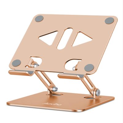 Aoviho Tablet Stand Holder for Desk Adjustable Tablet Holder, Foldable Aluminum Desktop Tablet Holder for iPad Samsung Galaxy Tabs Amazon Kindle Fire,All Tablets 4-12 inch, Gold