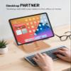 Aoviho Tablet Stand Holder for Desk Adjustable Tablet Holder, Foldable Aluminum Desktop Tablet Holder for iPad Samsung Galaxy Tabs Amazon Kindle Fire,All Tablets 4-12 inch, Gold view 2