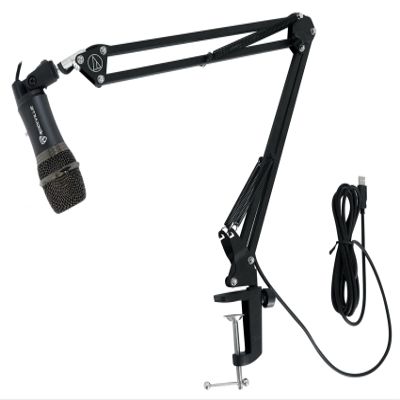 Rockville Z-Stream USB Computer Microphone Podcast Mic+Audio Technica Boom Arm
