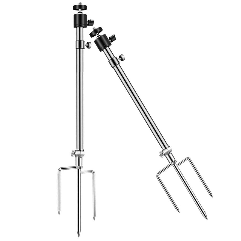 Stedan 4 Pack Trail & Game Camera Stand Mounts Thick Foldable Stainless Steel Bracket 360 Adjustable Universal Thread Connection 1/4''-20 (6 mm) for Hunting, Fishing