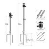 Stedan 4 Pack Trail & Game Camera Stand Mounts Thick Foldable Stainless Steel Bracket 360 Adjustable Universal Thread Connection 1/4''-20 (6 mm) for Hunting, Fishing view 4