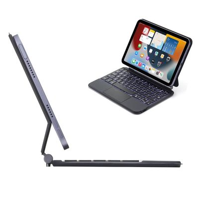 HENGHUI Keyboard for iPad mini 7 A17 Pro/iPad mini 6th Generation Magnetic Keyboard Case Floating Cantilever Stand Multi-Touch Trackpad Backlit Keys for iPad mini 6 (Black)