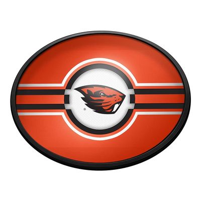The Fan-Brand NCAA Oregon State Beavers - Orange, Oval Slimline Lighted Wall Sign - Sports Team Bar Sign Dcor: Home, Dorm, Garage, Office, Fan Cave