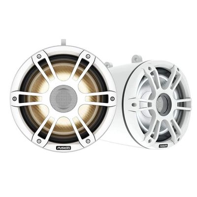 Garmin Fusion Signature Series 3i Marine Wake Tower Speakers, 8.8" 330-watt CRGBW Sports White Marine Wake Tower Speakers (Pair)