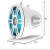 Garmin Fusion Signature Series 3i Marine Wake Tower Speakers, 8.8" 330-watt CRGBW Sports White Marine Wake Tower Speakers (Pair) view 2