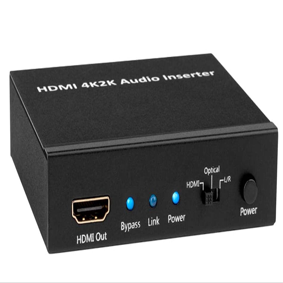 4Kx2K HDMI DVI Audio Embedder + Analog/Digital Audio to HDMI DVI Converter