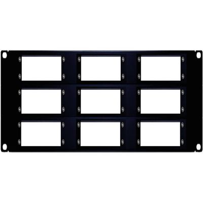 9-Grid 3U Rack Mount Cage for RF Coax Modulators
