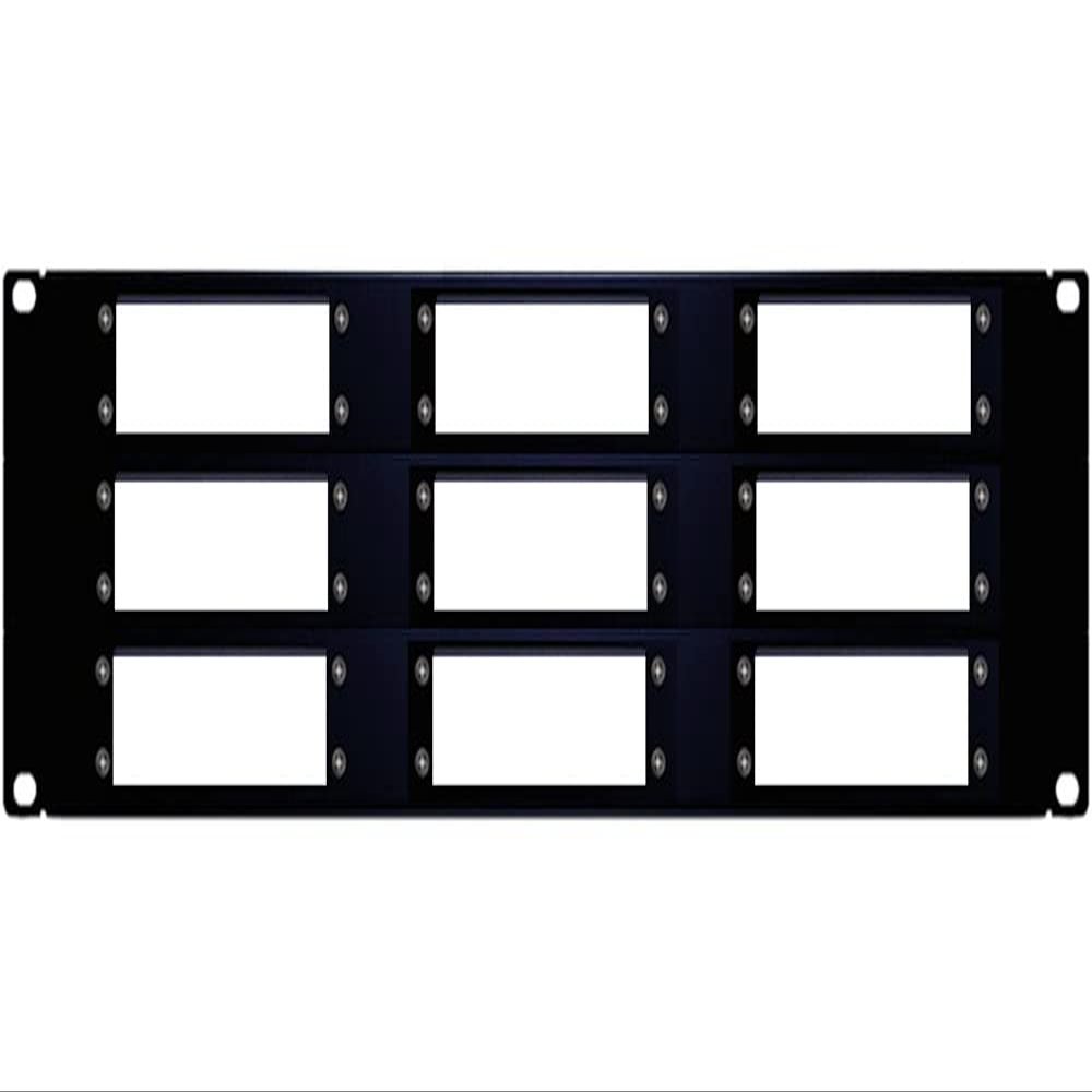 9-Grid 3U Rack Mount Cage for RF Coax Modulators