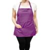 CHARLENE Adjustable Short Vinyl Apron with Personalization | Water-Proof, Utility Pockets | Grooming, Stylist | One-Size - Purple view 1