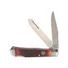 ARIAT Large Trapper Folding Knife, Natural Wood Handle - Traditional Double Blade Design view 1