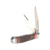 ARIAT Large Trapper Folding Knife, Natural Wood Handle - Traditional Double Blade Design view 2
