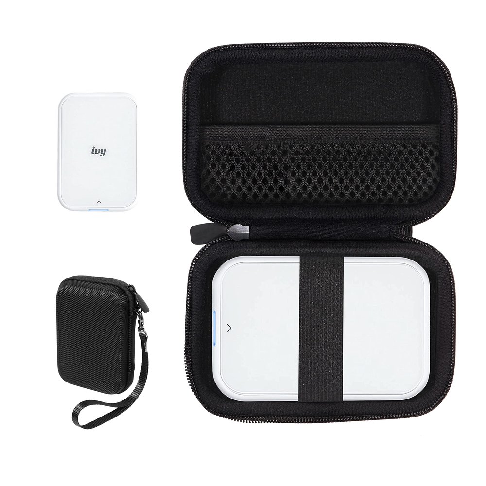 Alltravel handy case for Canon IVY 2, IVY Mini Photo Printer, IVY CLIP+2, CLIP2, CLIP+, CLIP Instant Camera Printer (Black)
