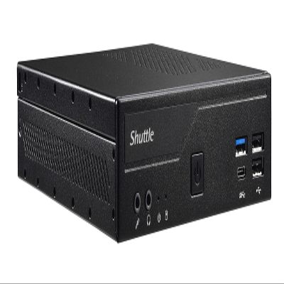 Shuttle XPC Slim DH610 Barebone PC Intel H610 Support 65W Alder Lake-s LGA1700 CPU No Ram No HDD/SSD No CPU No OS (Vesa Mount Included),Black