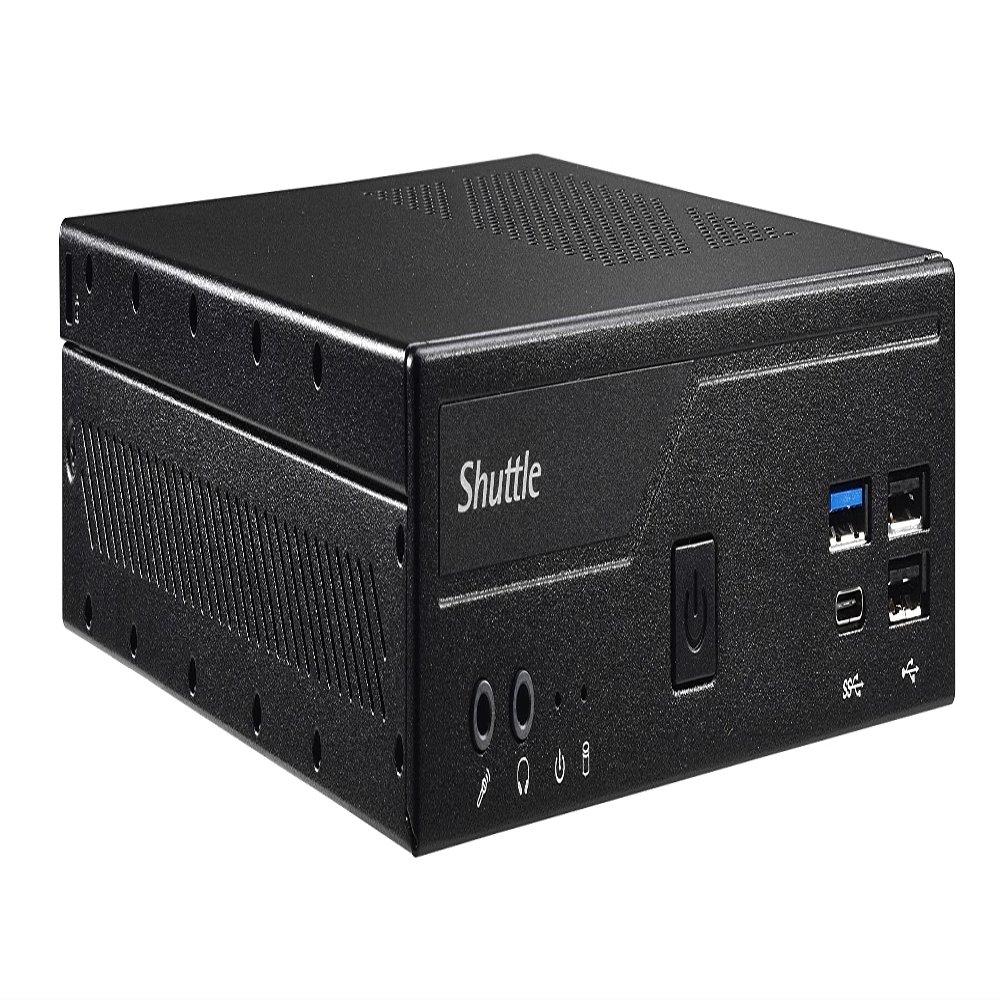 Shuttle XPC Slim DH610 Barebone PC Intel H610 Support 65W Alder Lake-s LGA1700 CPU No Ram No HDD/SSD No CPU No OS (Vesa Mount Included),Black