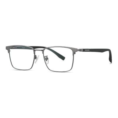 laureles Pure Titanium Square Full Frame Computer Business Eyewear Men Blue Light Blocking Reading Glasses Women (C1, 2.5, multiplier_x)