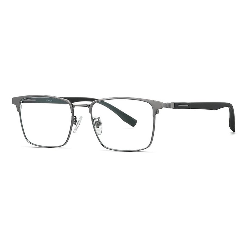 laureles Pure Titanium Square Full Frame Computer Business Eyewear Men Blue Light Blocking Reading Glasses Women (C1, 2.5, multiplier_x)