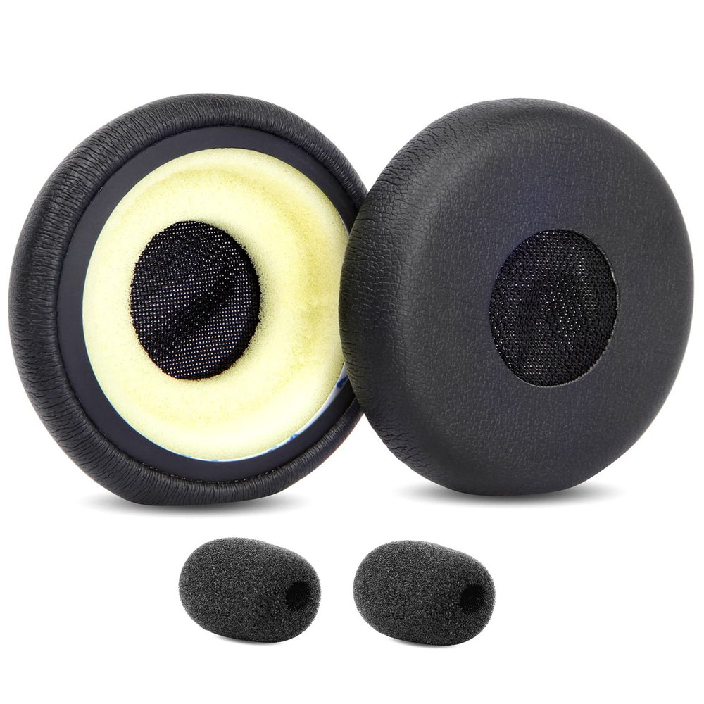 YDYBZB Ear Pads Ear Cushions Earpads Mic Foam Replacement Compatible with Jabra Evolve 65UC 65MS 40UC 40MS 30US 30II 20SE 20UC 20MS Headphones Protein Leather