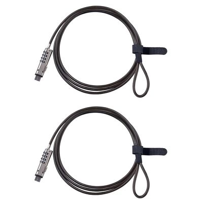 Nemeae 2X 4 Digital Universal Lock USB Laptop Security Cable Lock for Computer