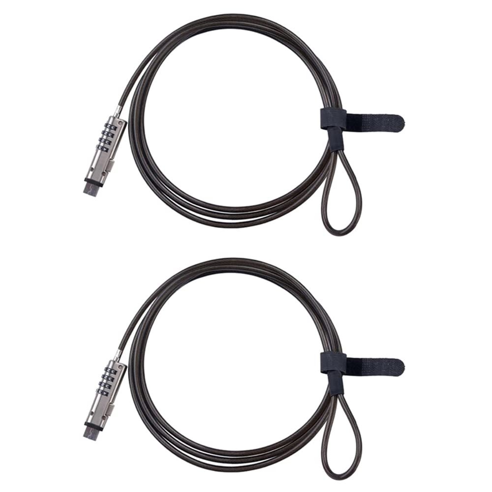 Nemeae 2X 4 Digital Universal Lock USB Laptop Security Cable Lock for Computer