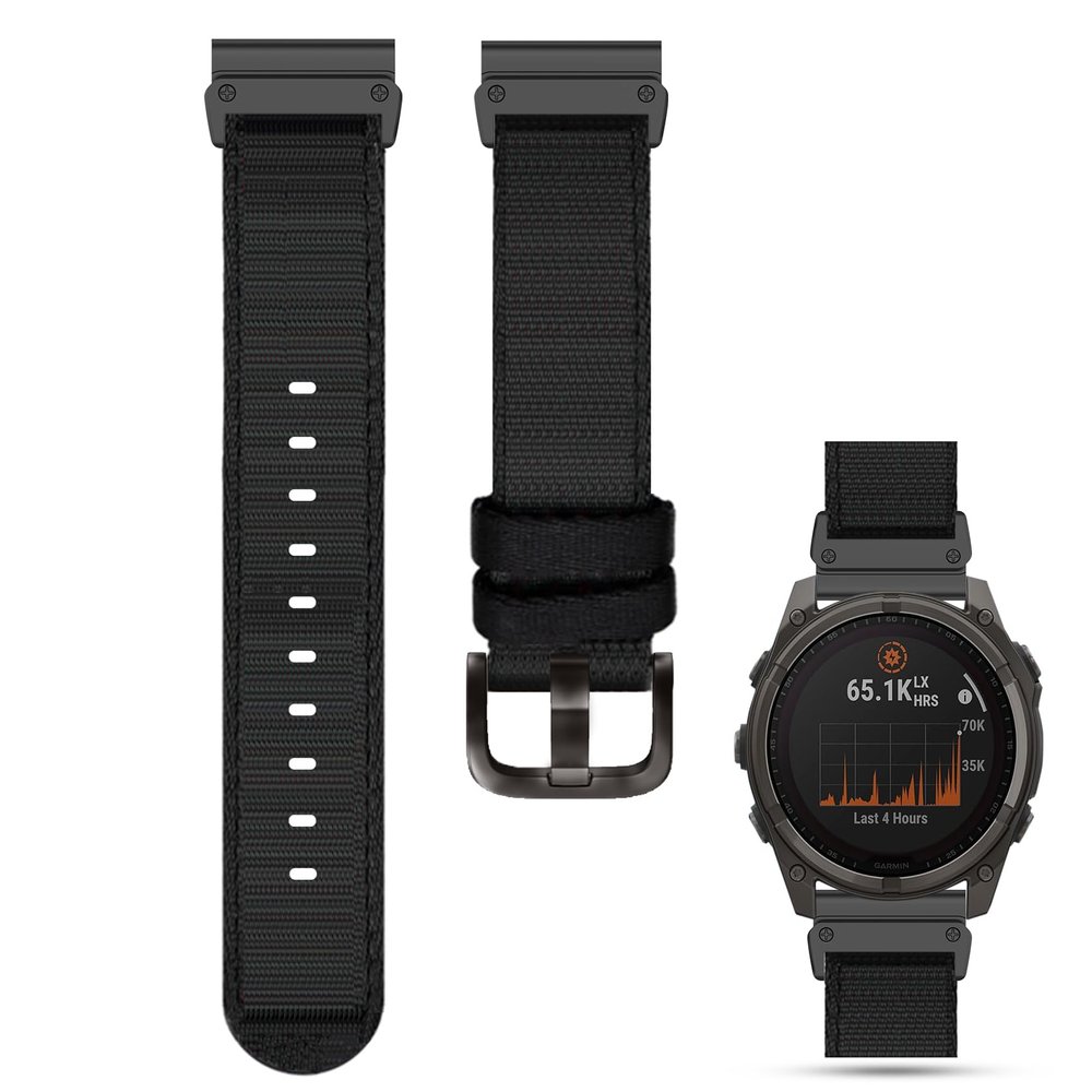 Gheper Woven Nylon Band Compatible with Garmin Fenix 8 51MM/Enduro 3/Fenix 5X/6X/7X/PRO/Fenix3 HR/Descent MK1/MK2/MK2i/instinct 2X Smartwatch Quick Fit Soft Strap Replacement Sport Wristband