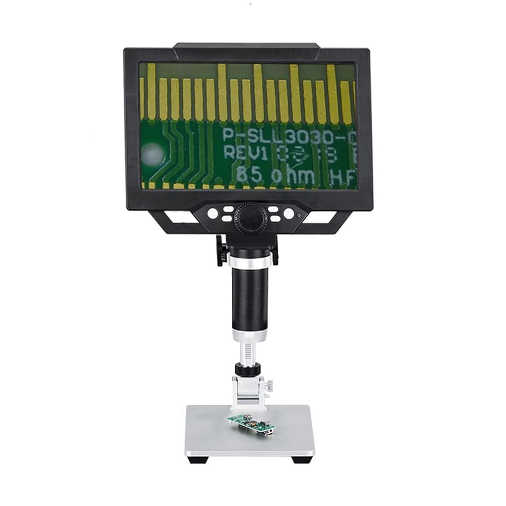 G1600 G1200 Digital Microscope 12M 1-1600X Magnification Microscope 9inch LCD Photo Video Playback Mode 16 Languages Microscope (Color : G1600 No Light, Size : US Plug)