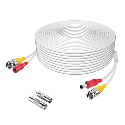 Jantoy White 150ft BNC Extension Cable Compatible with Swann WMT-RB Day/Night Camera Video