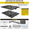 Aecxm 2-Pack 2x3ft Adjustable Garage Wall Shelving 560lbs Load Capacity Heavy Duty Wall Mounted Storage Shelf Metal Floating Shelves for Garage(Black) view 3