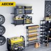 Aecxm 2-Pack 1.64x4ft Adjustable Garage Wall Shelving 560lbs Load Capacity Heavy Duty Wall Mounted Storage Shelf Metal Floating Shelves for Garage(Black) view 2