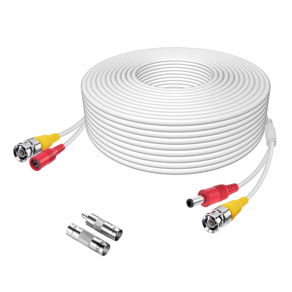 Jantoy White 150ft BNC Extension Cable Compatible with Swann 5MP HD Outdoor Camera PRO-T891