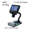 1000X Digital Microscope Electronic Video Microscope 4.3 inch LCD Soldering Microscope Phone Repair Magnifier + Metal Stand (Color : Gold) view 2