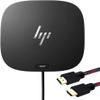 HP USB-C G5 Essential Dock Black 72C71AA#ABA (Simple Setup, Compact Design, USB-C, 4X USB-A 3.0 Gen 1, 2X DisplayPort, RJ45, HDMI, Combo Jack) with HDMI Cable view 1
