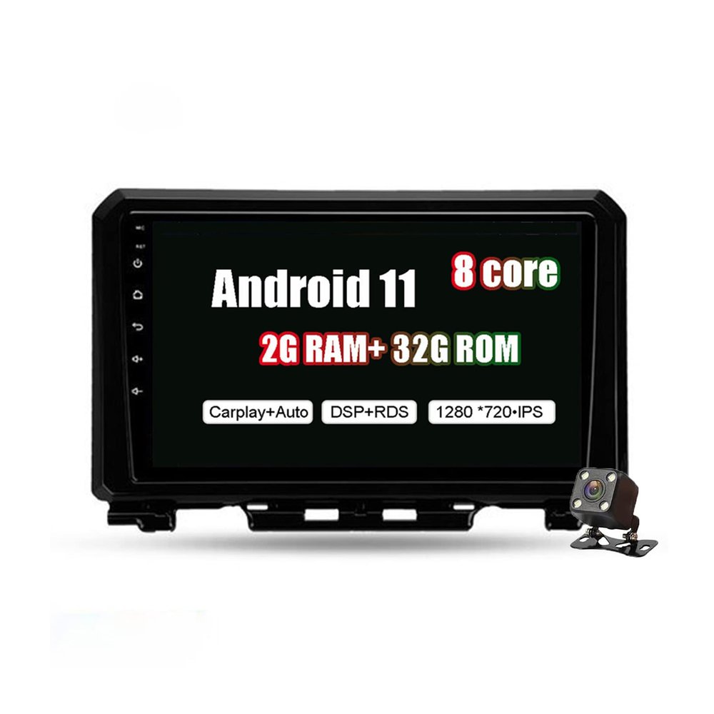 Android 11 9" IPS Touch Screen Car Stereo,Carplay RDS FM Car Radio for Suzuki Jimny 2018 2019 2020 Support USB DSP Steering Wheel Control DAB+ OBD DSP DVR+
